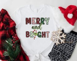 merry and bright tshirt png, christmas gift ideas, merry christmas party shirt png, happy new year team tees, womens tri