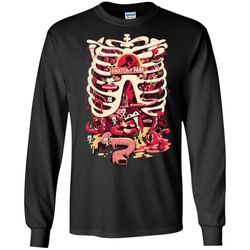 rick and morty anatomy park skeleton men long sleeve shirt