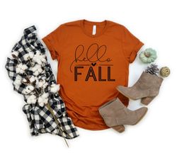 hello fall shirt png, fall is my favorite, fall time, fall leaves, thanksgiving, halloween, cute fall shirt png, autumn,