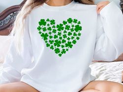 heart shamrock shirt png, lucky shirt png, st patrick's day shirt png, heart shirt png, irish shirt png, st. paddy's day