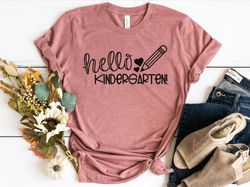 hello kindergarten shirt png, kindergarten shirt png, kindergarten teacher shirt png, cute teacher shirt png, teacher gi