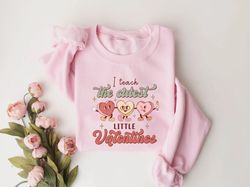 i teach little valentines teacher shirt png, cute valentine shirt png for teachers, teacher gift,elementary school teach