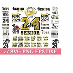 senior 2024 svg bundle, proud mom of 2024 graduate svg, senior class 2024 shirt svg, 2024 graduation shirt svg, proud gr