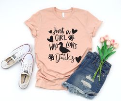 just a girl who loves ducks shirt png, ducks t-shirt png, animal lover shirt png , duck mom shirt png, cute ducks shirt