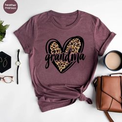 leopard heart grandma shirt png, grandma shirt png, gift for grandma, grandma birthday gift,funny grandma shirt png,moth