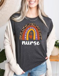 Rainbow Nurse Shirt Png, Leopard Print Nurse Life,Registered Nurse Shirt Png, RN Shirt Pngs, Nurse Week Shirt Png, CNA S