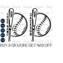 split baseball monogram svg, half softball team name svg, baseball bat svg, fan, png, svg files for cricut, sublimation