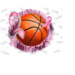 basketball with ribbon png,cancer ribbon with basketball png, cancer png, basketball png, ribbon png, breast cancer, tackle cancer png