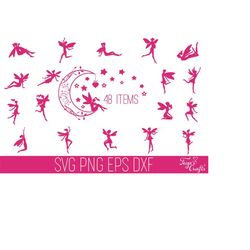 fairy svg bundle, fairies svg cricut, fairy clipart, moon fairy svg, fairies cricut, fairy silhouette, fairy cut file, f