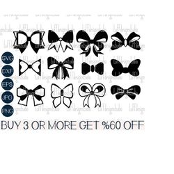 bow svg, hair bow svg, bow template, bow tie, clipart, dxf, png, svg files for cricut designs, silhouette, sublimation d