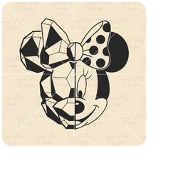 minnie mouse diamond svg, half sketch svg, family trip svg, customize gift svg, vinyl cut file, svg, pdf, jpg, png, ai p