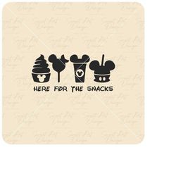 i'm here for the snacks svg, mouse svg, family trip svg, customize gift svg, vinyl cut file, svg, pdf, jpg, png, ai prin