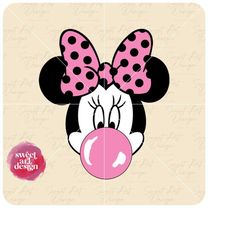 minniee mouse chew gum svg, minniee bubble gum png, family trip svg, family vacation png, customize gift svg, vinyl cut