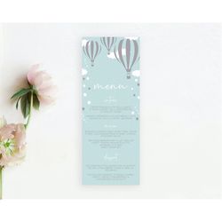 hot air balloon menu hot air balloon menu template hot air balloon table decor adventure awaits dinner dessert party foo