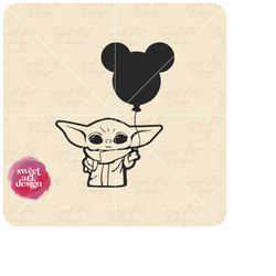 mandalorian svg, baby yoda mouse balloon, family trip svg, customize gift svg, vinyl cut file, svg, pdf, jpg, png, ai pr