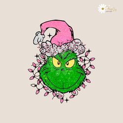 sparkly glitter christmas lights pink grinch png download