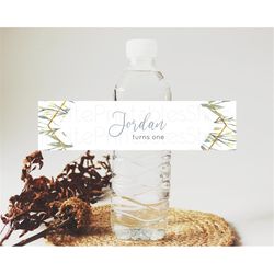 wildflower water label template secret garden water label pastel floral garden party decor boho flowers birthday baby sh