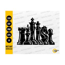 Chess Piece Black Queen Clipart Instant Digital Download AI PDF SVG PNG JPG  File