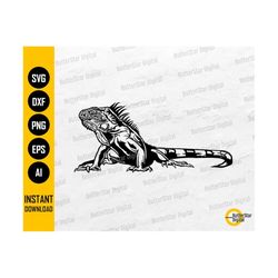 iguana svg | lizard svg | reptile svg | animal clipart vector graphics illustration | cricut cutting files silhouette digital dxf png eps ai