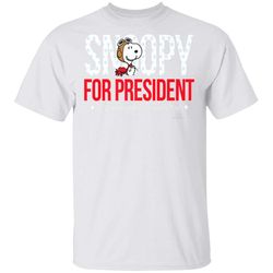 peanuts snoopy for president a distinguished american hero t-shirt