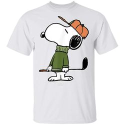 peanuts snoopy golfer t-shirt