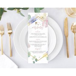 fairy menu fairy menu template enchanted garden pastel floral butterfly table dcor fairy secret garden dinner dessert fo