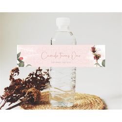 fairy water label enchanted garden pastel floral butterfly party decor secret garden birthday baptism baby shower bridal