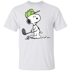 peanuts snoopy golfing t-shirt