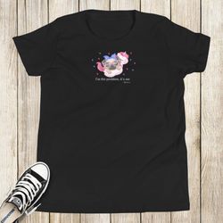 i'm the problem it's me & i wanna be defined pug tee shirt youth t-shirt by scribble pug | kids children cute taylor swi