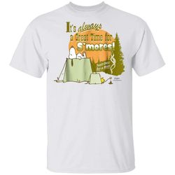 peanuts snoopy great time for smores t-shirt