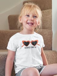 verified taylor swiftie toddler t-shirt, taylor swift toddler t-shirt, taylor swift fan toddler t-shirt, eras tour outfi