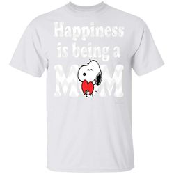 peanuts snoopy happiness is being a mom t-shirt