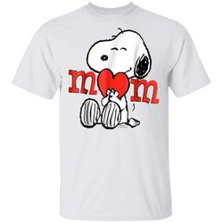 peanuts snoopy heart mom t-shirt