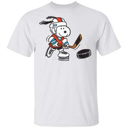 peanuts snoopy hockey t-shirt