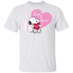 peanuts snoopy hugs  kisses valentines day xo t-shirt