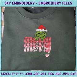 christmas embroidery designs, grinchmas embroidery designs, merry christmas embroidery designs, christmas designs