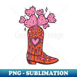 valentine cowboy boot - premium png sublimation file - stunning sublimation graphics