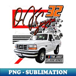 Retro The Juice is Loose OJ Chase Race 90s Style Design - Modern Sublimation PNG File - Spice Up Your Sublimation Projects