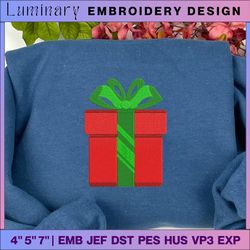 christmas gift embroidery designs, christmas embroidery designs, merry xmas embroidery designs, mini embroidery design