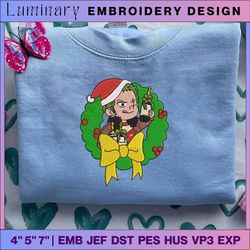 christmas embroidery designs, anime embroidery designs, inspired anime embroidery designs, christmas anime designs