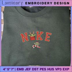 nike christmas x baby yoda embroidered sweatshirts, christmas embroidered sweatshirts, winter embroidered sweatshirts