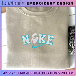 nike x eve embroidered t-shirt, cartoon brand character embroidered t-shirt, custom brand embroidered t-shirt, best-selling cartoon embroidered t-shirt, brand character embroidered t-shirt