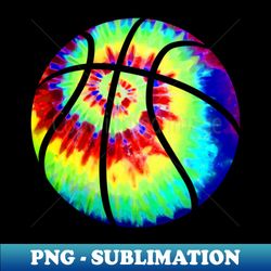 basketball tie dye hippie basketball - png transparent digital download file for sublimation - add a festive touch to every day