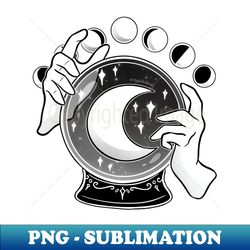 moonlit crystal ball - png sublimation digital download - perfect for sublimation mastery