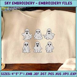custom horror halloween embroidery design, baby ghost customized halloween embroidery file, personalized halloween