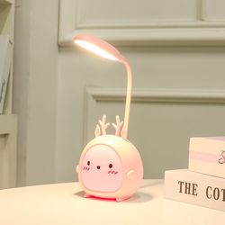 desk lamp, portable led desk lamps with night light,rabbit foldable usb rechargeable reading light (us customers)