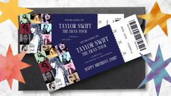 taylor swift eras tour ticket printable  customizable taylor swift ticket gift souvenir stub  digital download print  ta