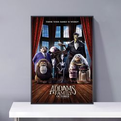 the addams family movie poster pvc package waterproof canvas wall art gift home poster, halloween gift.jpg