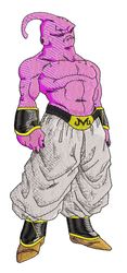 anime embroidery pattern majin buu proud