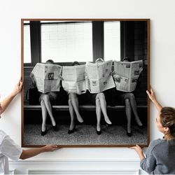 woman reading newspaper poster - art poster gift - unframed.jpg